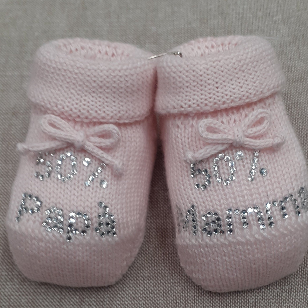 SCARPINE 50% PAPÀ 50% MAMMA variante ROSA in Lana