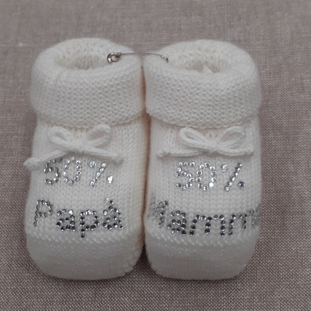 SCARPINE 50% PAPÀ 50% MAMMA variante PANNA in Lana