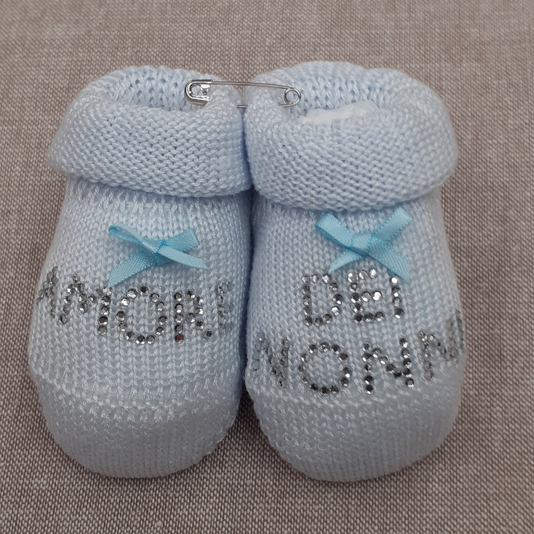 SCARPINE AMORE DEI NONNI variante AZZURRA in cotone
