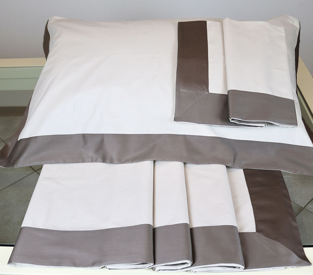 COMPLETO LETTO BALZA RASO scegliere il colore della balza